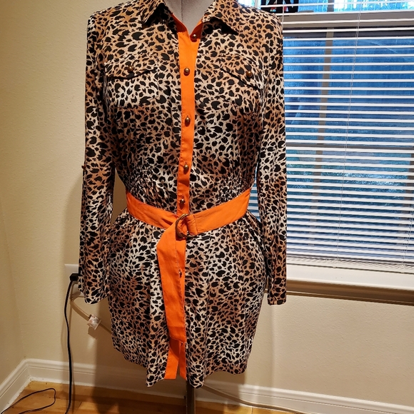 StitchFix | Olive & Oak Animal Print Dress - Picture 5 of 6